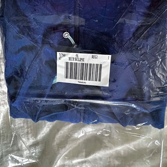 JACKET, SHORT SLEEVES, BLUE ECLIPSE, SIZE 5X, FRONT POCKETS, FRONT ZIPPER, STRET - Picture 5 of 13